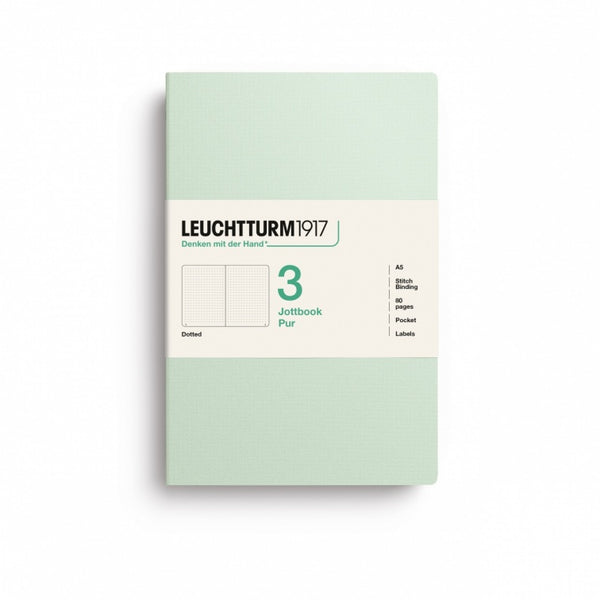 Leuchtturm1917 Jottbook Pur Medium Dotted - Mint Green