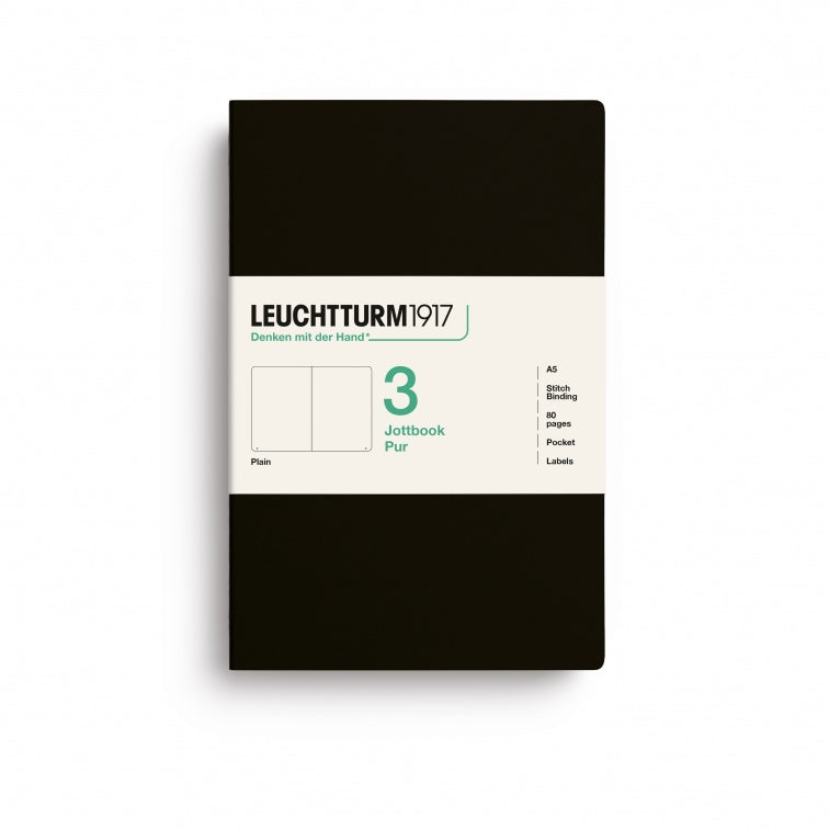 Leuchtturm1917 Jottbook Pur Medium Plain - Black