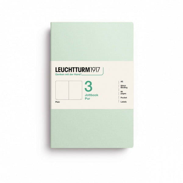 Leuchtturm1917 Jottbook Pur Medium Plain - Mint Green