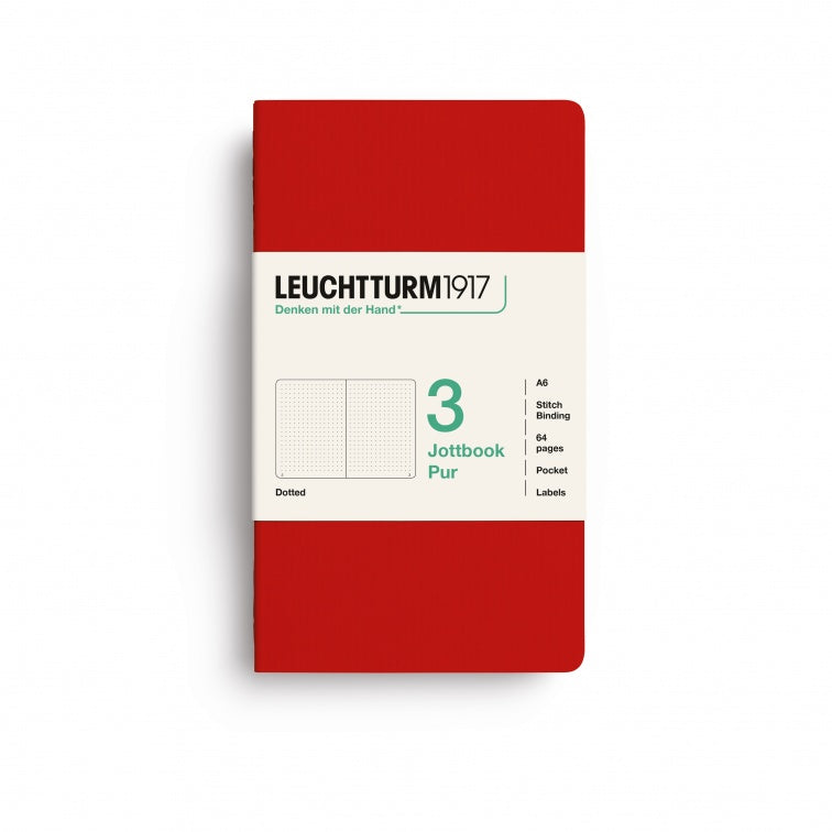 Leuchtturm1917 Jottbook Pur Pocket Dotted - Cherry