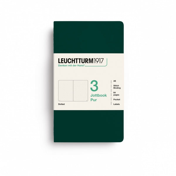 Leuchtturm1917 Jottbook Pur Pocket Dotted - Forest Green