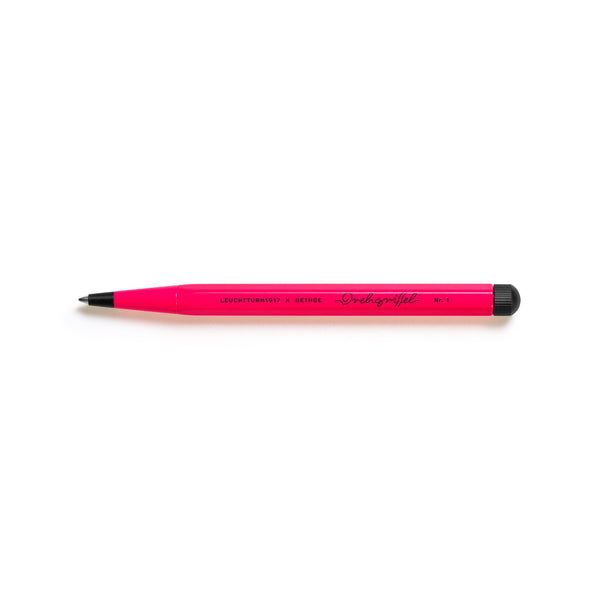 Leuchtturm1917 Luminous Edition Drehgriffel Nr. 1 Ballpoint Pen in Pink — Leuchtturm1917 ballpoint pen — reliable smooth-writing everyday pen, at Cityluxe Singapore