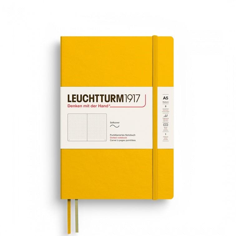 Leuchtturm1917 Notebooks Medium Softcover A5 Dotted - Sunflower