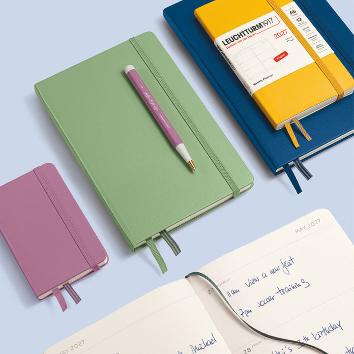 Leuchtturm1917 Weekly Planner 2027 – cover colours with pen