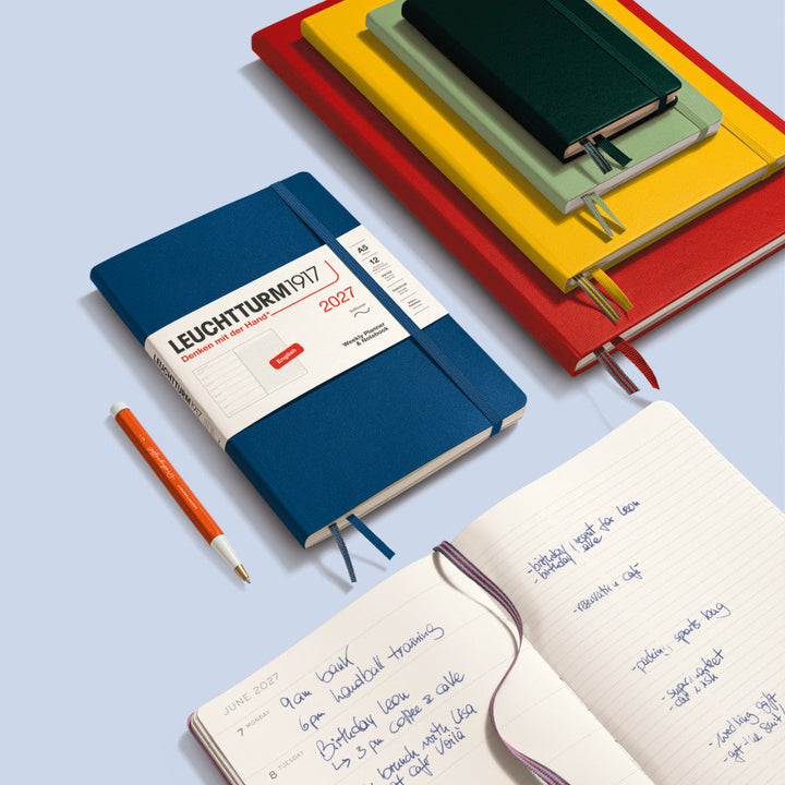 Leuchtturm1917 Weekly Planner &amp; Notebook 2027 – range of cover colours with pen