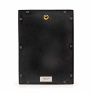 Royal Selangor [LIMITED EDITION] 2026 Year of the Horse Plaque, featuring a golden rearing horse framed by crimson waves, rocks, and clouds, set against a wan longevity pattern backdrop. The circular disc and square frame symbolize heaven and earth in harmony.