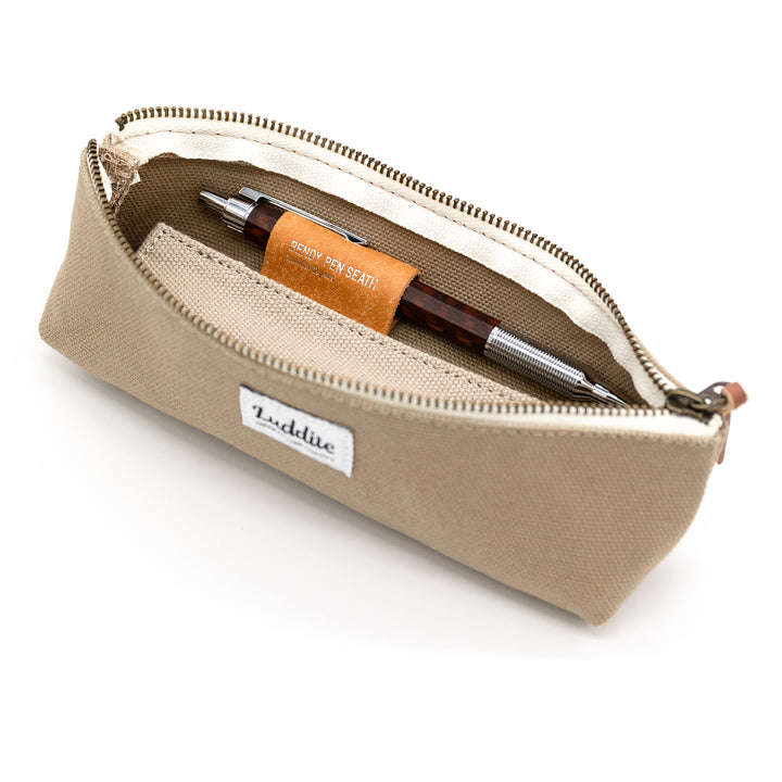 Luddite Canvas×MAYA Bendy Pen Sheath 2+1 - Beige — with packaging