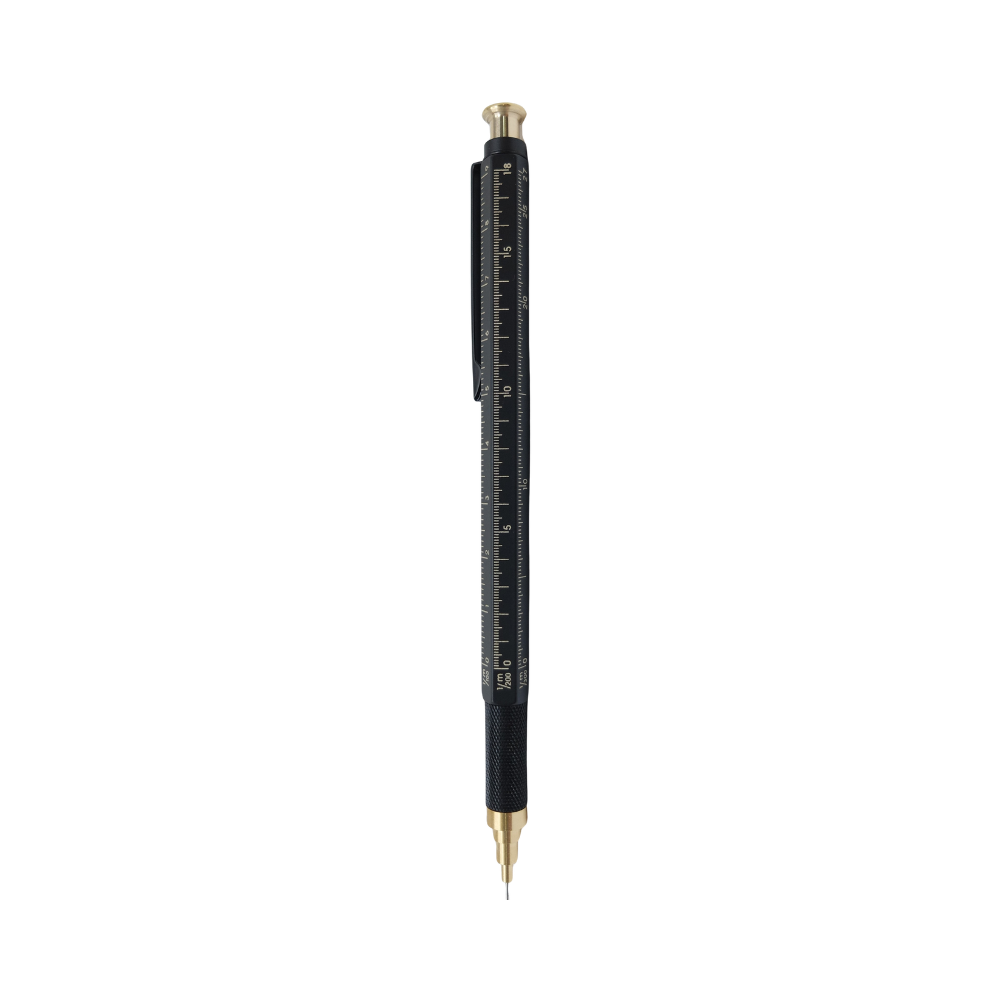 Luddite Draf-tech Mechanical Pencil 0.5mm in Brass — Luddite mechanical pencil — precision drafting and writing pencil, at Cityluxe Singapore