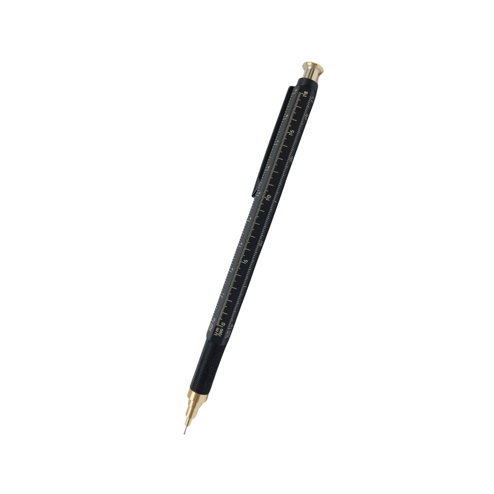 Luddite Draf-tech Mechanical Pencil 0.5mm in Brass — Luddite mechanical pencil — precision drafting and writing pencil, at Cityluxe Singapore
