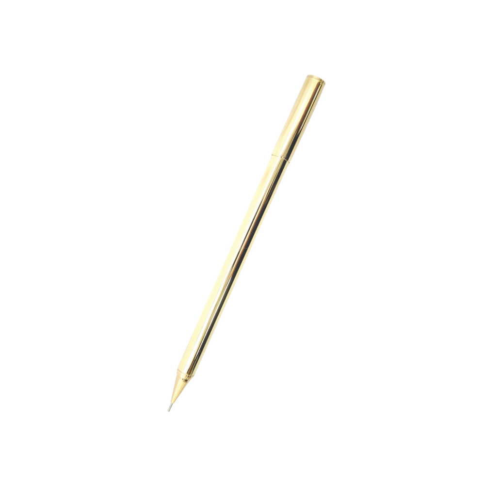 Luddite Mechanical Pencil with Cap in Brass — Luddite mechanical pencil — precision drafting and writing pencil, at Cityluxe Singapore