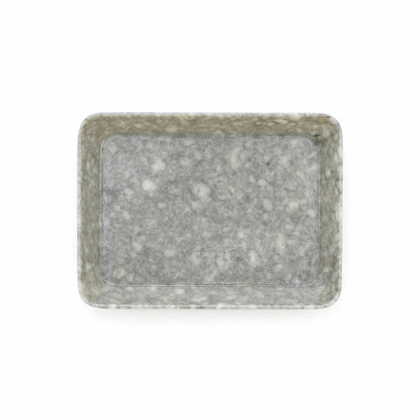  Marbled Melamine Desk Tray Small in Gray – small marble-patterned tray for organizing keys, pens, or jewelry.