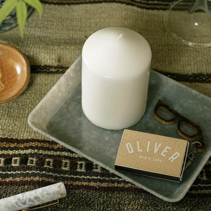 Hightide Marbled Melamine Desk Tray Small - Gray – detail view