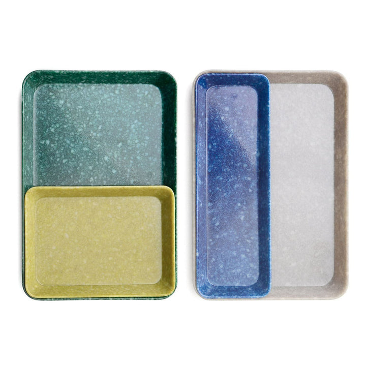 Hightide Marbled Melamine Pen Tray - Navy – detail view