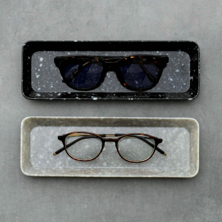 Hightide Marbled Melamine Pen Tray - Navy – detail view