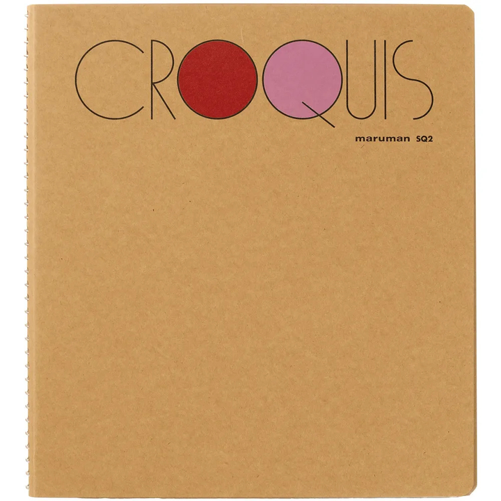 Maruman 176 ×155 Croquis Book Cream Color Croquis Paper - Red — front view
