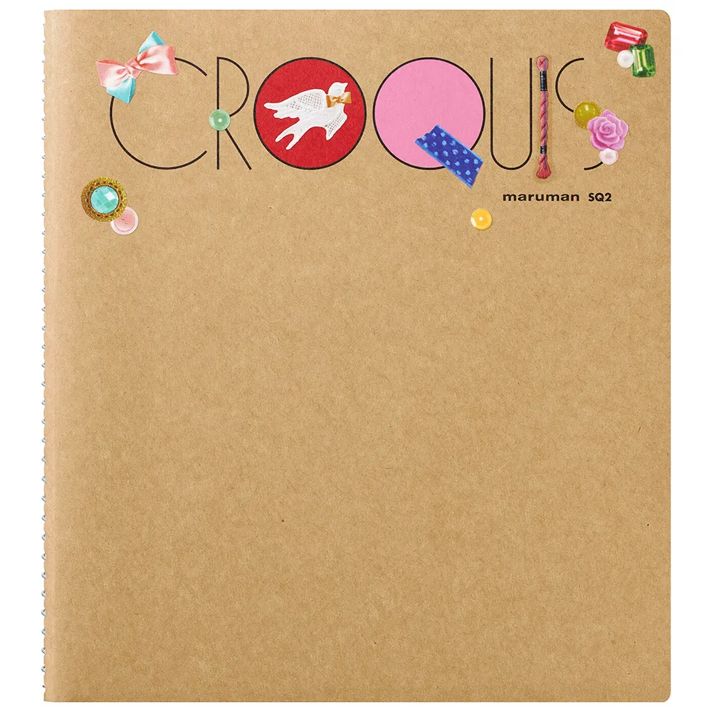 Maruman 176 ×155 Croquis Book Cream Color Croquis Paper - Red