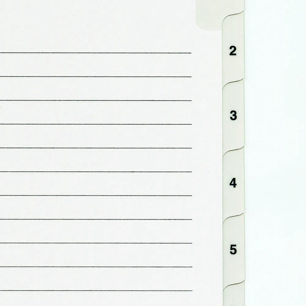 Maruman A4 Laminated Tab 2 holes 1-10 — side view