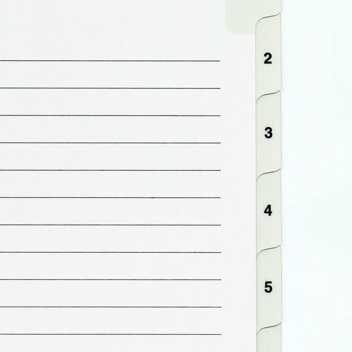 Maruman A4 Laminated Tab 2 holes 1-10 — side view