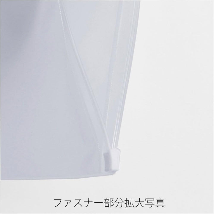 Maruman A5 zippered holder leaf, close-up of the zipper closure