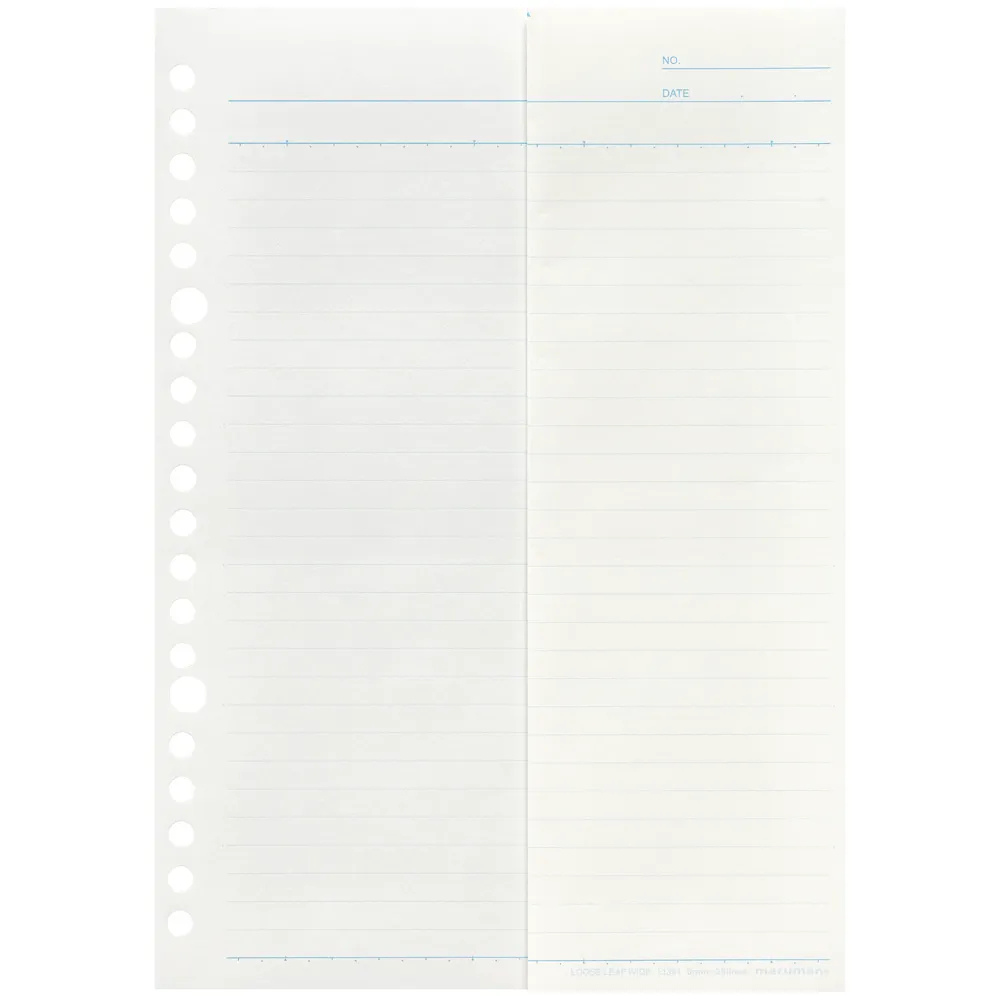 Maruman A5 Loose Leaf Wide 6mm Ruled — detail view