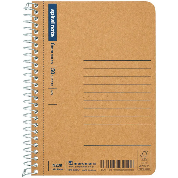 Maruman A6 var. Notebook Craft Cover — front view