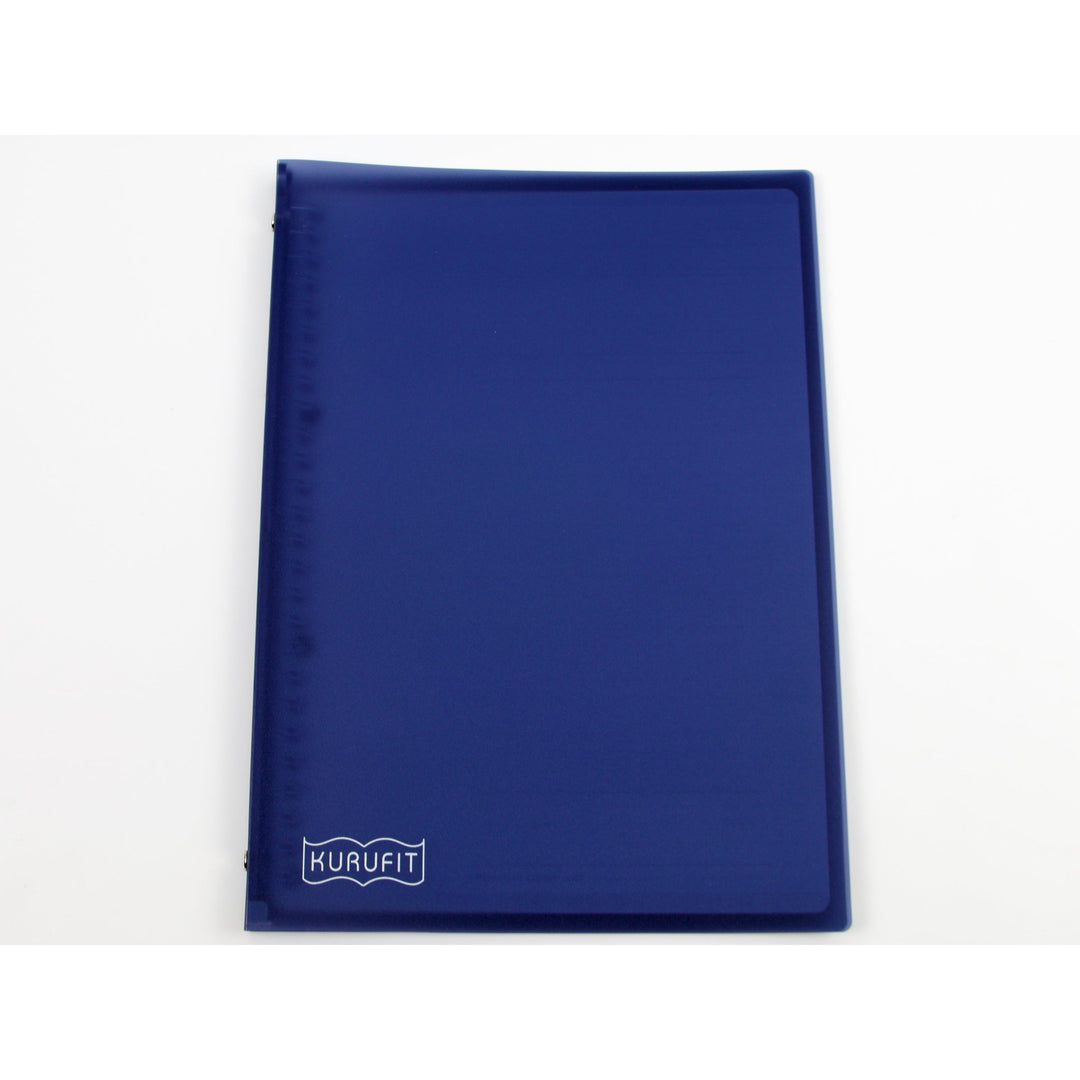 Maruman Kurufit B5 binder in blue, front cover view