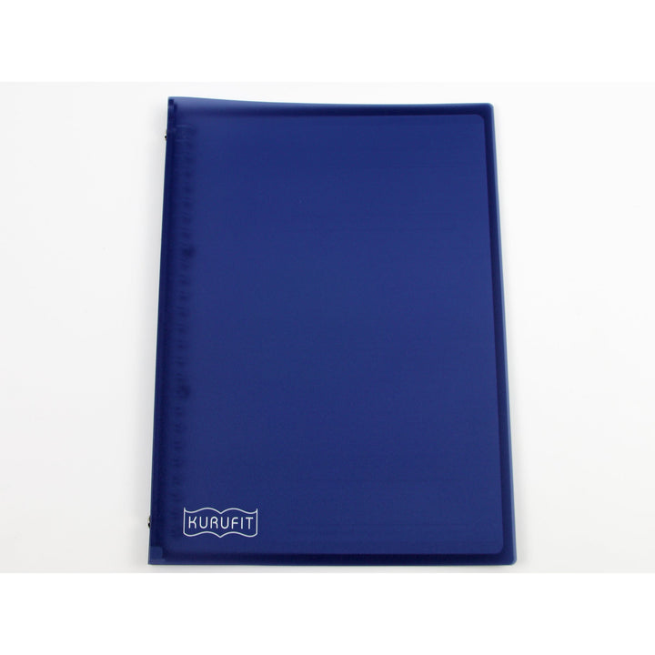 Maruman Kurufit B5 binder in blue, front cover view