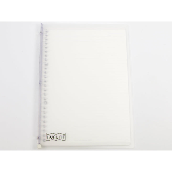 Maruman Kurufit B5 binder in clear, front cover view
