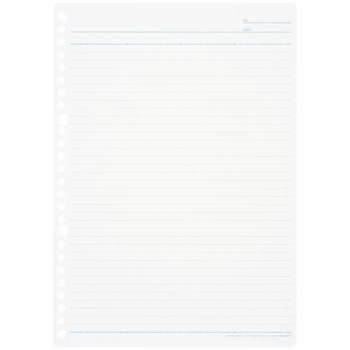 Maruman B5 Loose Leaf 6mm Line 100 Sheets — side view