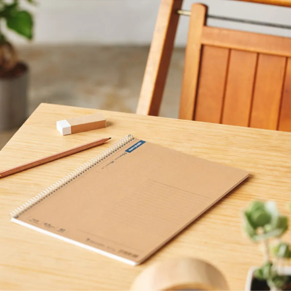 Maruman B6 Spiral Note BASIC Lined 80 Sheets — in use