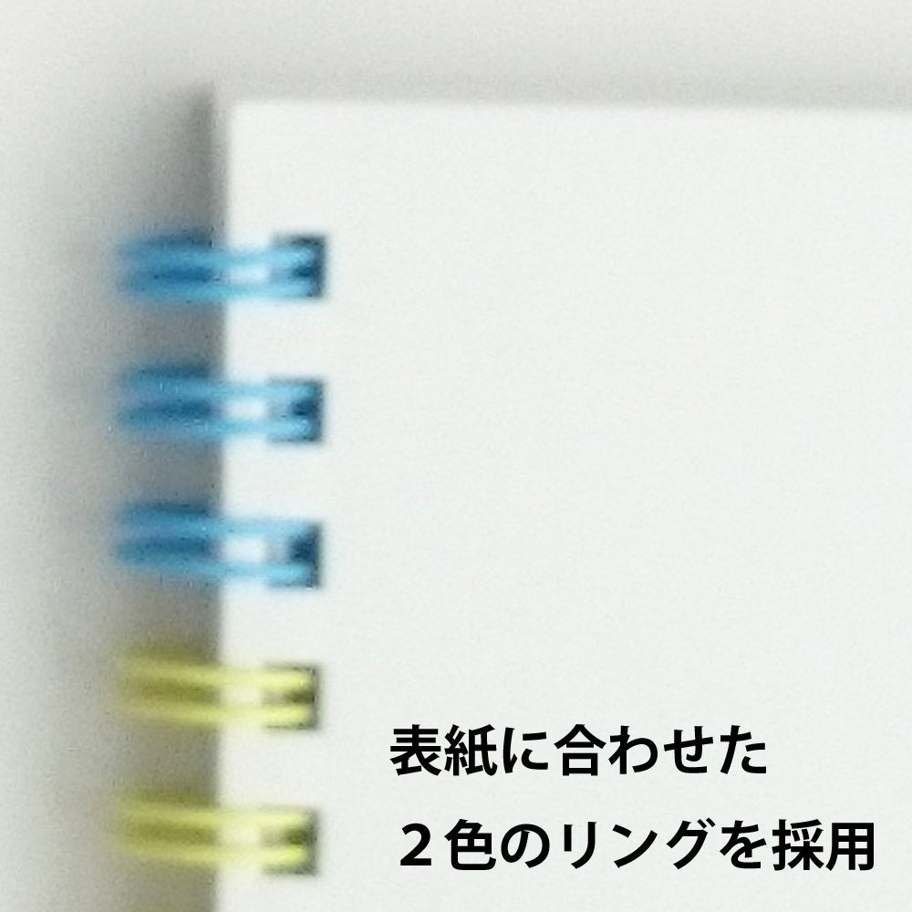 Maruman F2 Art Spiral sketchbook in white, close-up of the colour-matched spiral rings