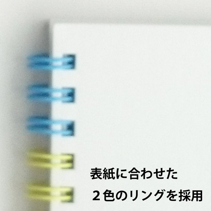Maruman F4 Art Spiral sketchbook in white, close-up of the two-colour spiral rings