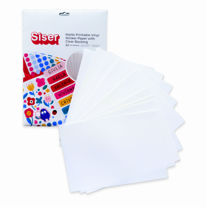 Siser Matte Printable Vinyl Sticker Paper Clear Liner