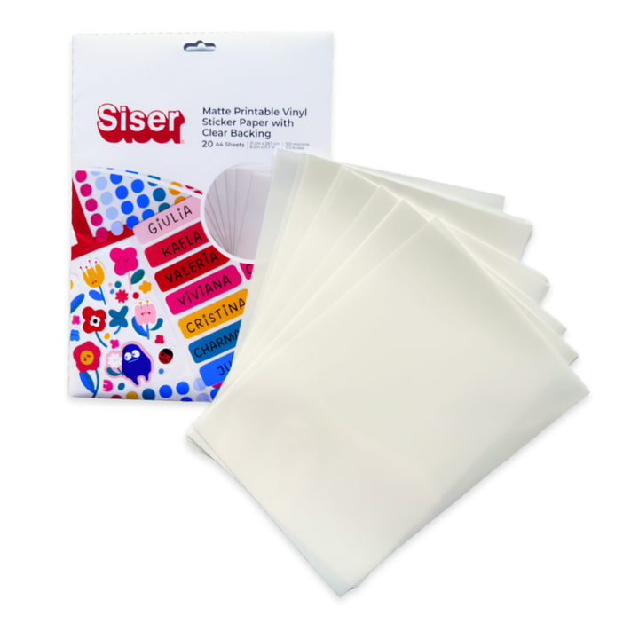 Siser Matte Printable Vinyl Sticker Paper Clear Liner