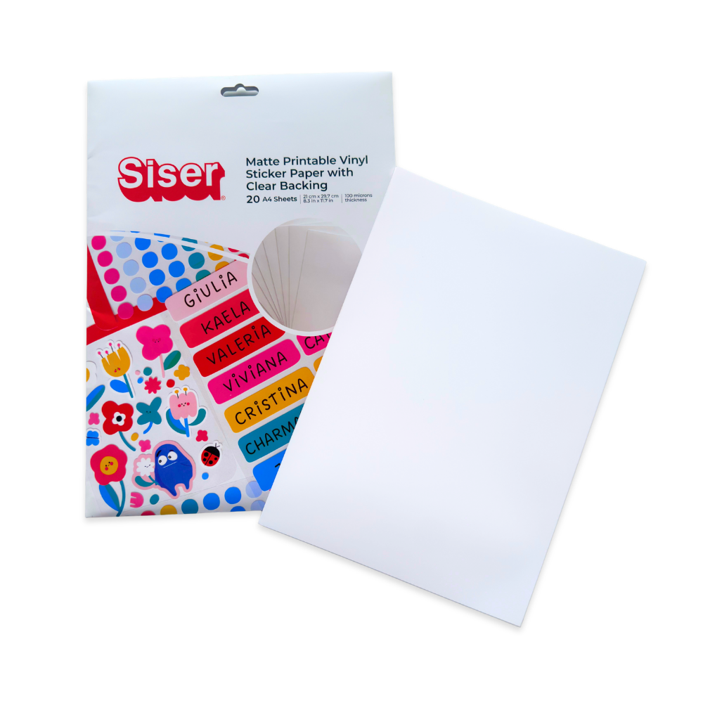 Siser Matte Printable Vinyl Sticker Paper Clear Liner