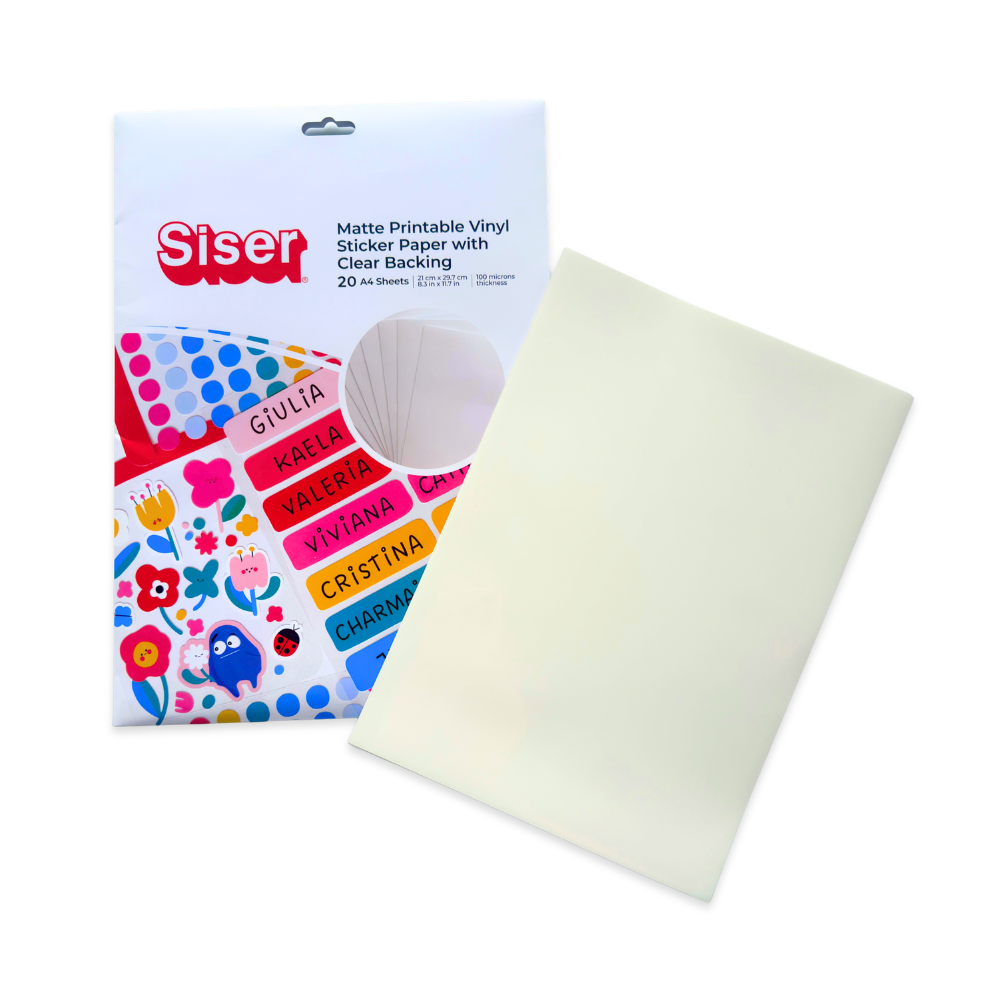 Siser Matte Printable Vinyl Sticker Paper Clear Liner