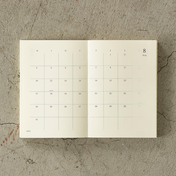 MD Notebook Diary (A6) 2026 — ruling detail