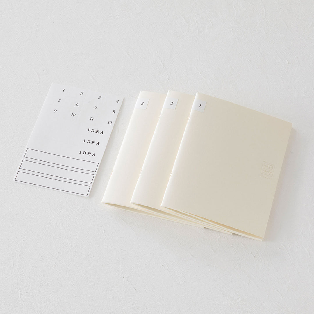MD Notebook Light A6 in Blank (3pcs/pack) — MD Paper notebook — quality writing journal with premium paper, at Cityluxe Singapore stationery store