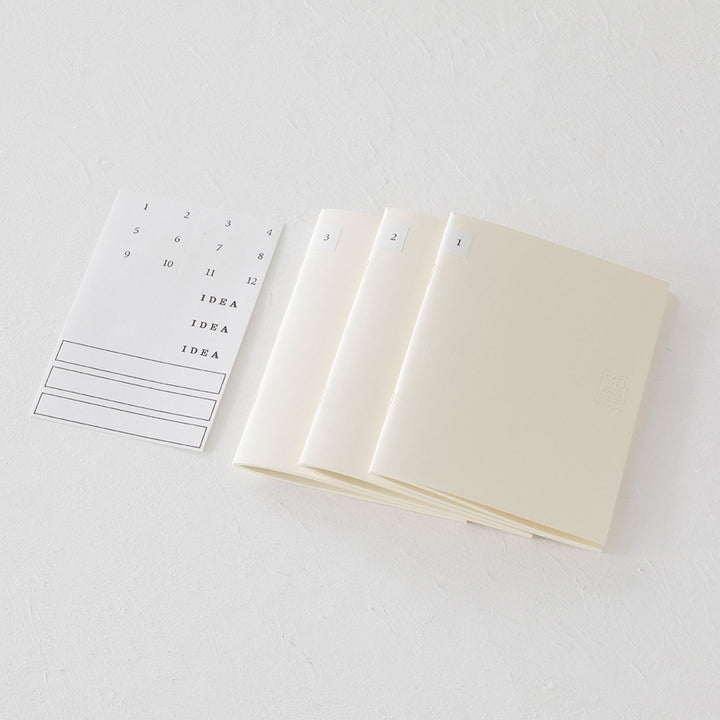 MD Notebook Light A6 in Blank (3pcs/pack) — MD Paper notebook — quality writing journal with premium paper, at Cityluxe Singapore stationery store