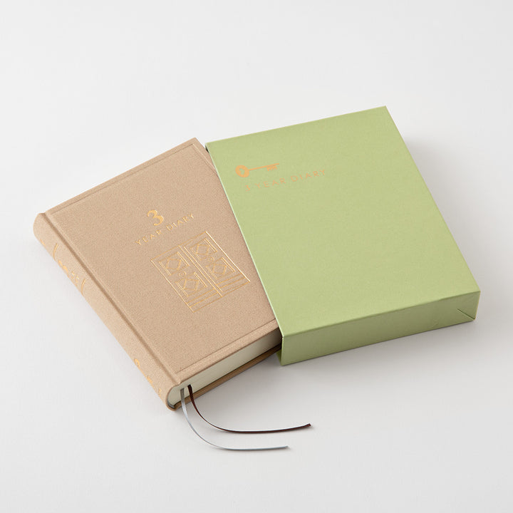 Midori 3-Year Diary Gate Mini – Beige, Midori 3-Year Diary, 3-Year Diary, Midori, Cityluxe