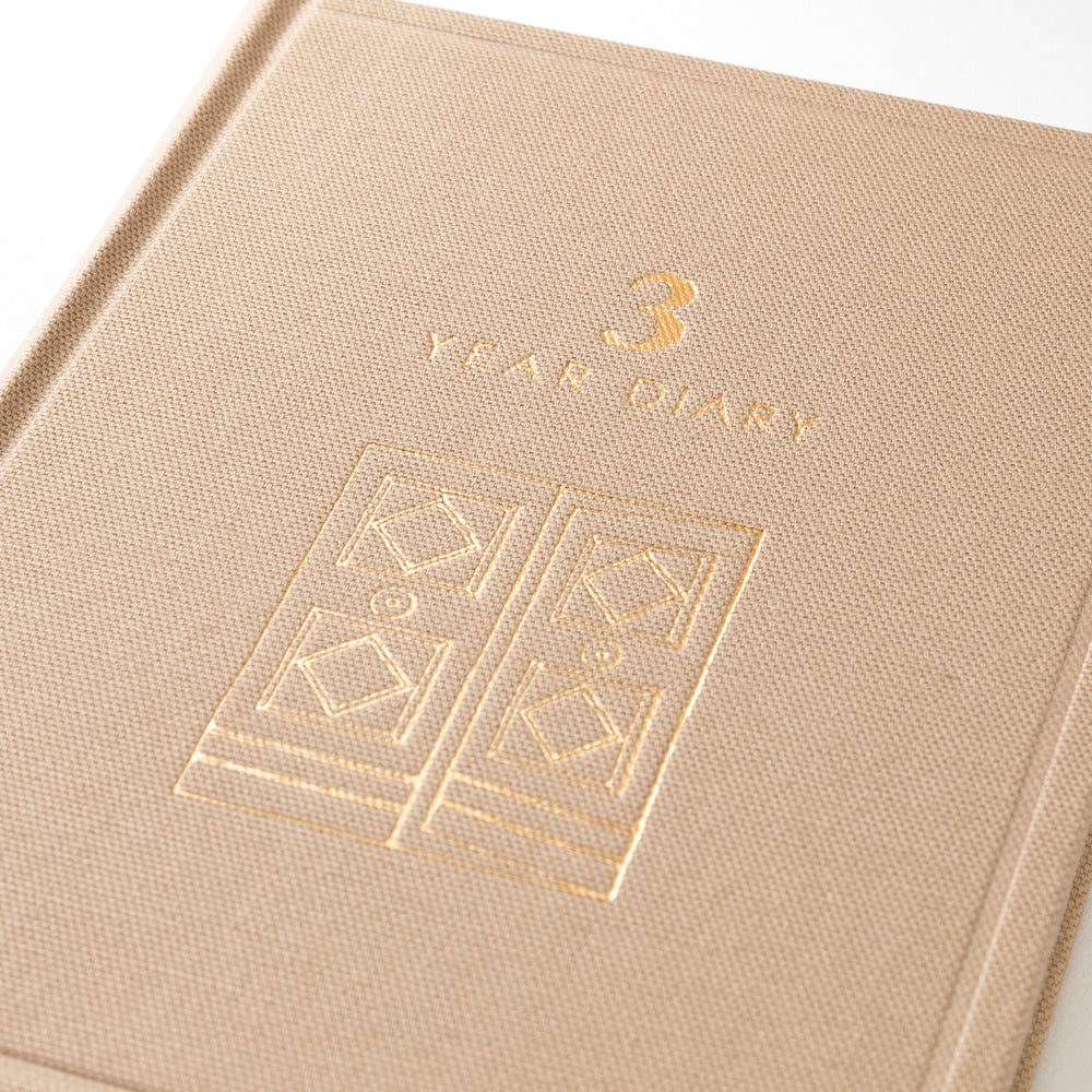 Midori 3-Year Diary Gate Mini – Beige, Midori 3-Year Diary, 3-Year Diary, Midori, Cityluxe