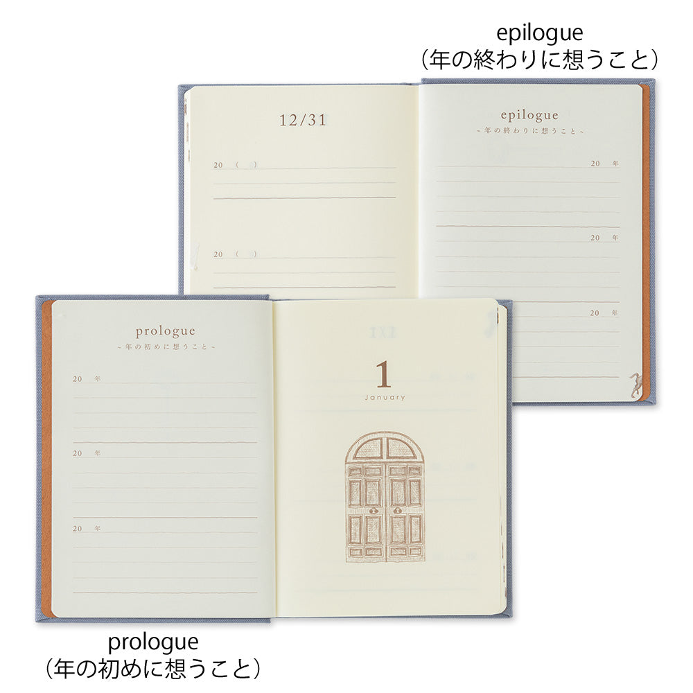 Midori 3-Year Diary Gate Mini – Blue-Purple, Midori 3-Year Diary, 3-Year Diary, Midori, Cityluxe