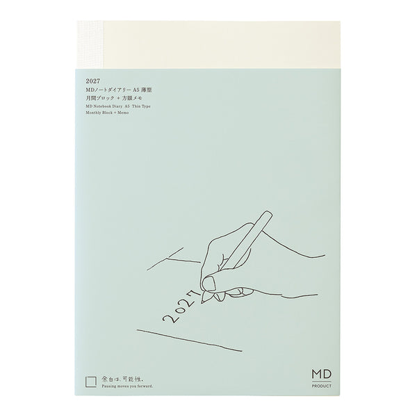 Midori A5 Thin Notebook Diary 2027