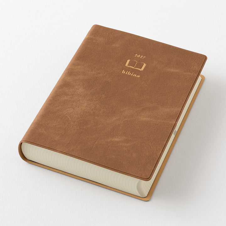 Midori A6 Diary Hibino Camel 2027