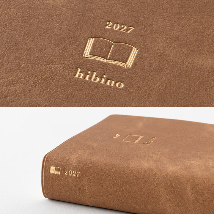Midori A6 Diary Hibino Camel 2027