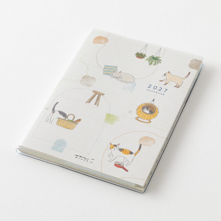 Midori A6 Pocket Diary Cat 2027