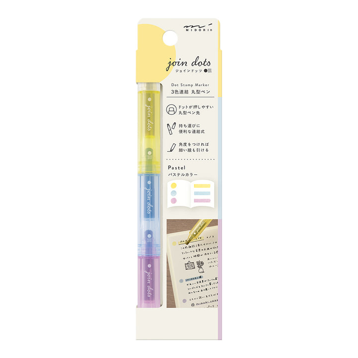 Midori Connecting Pen Join Dots - Pastel A