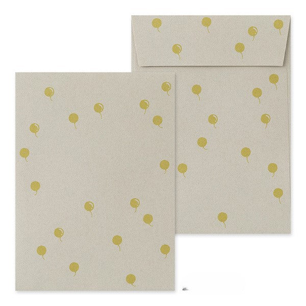 Midori Letter Paper &amp; Envelopes with Stickers 949 Bichon Frise — with packaging