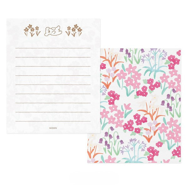 Midori Mini Letter Paper &amp; Envelopes with Stickers 942 For You Dog — detail view