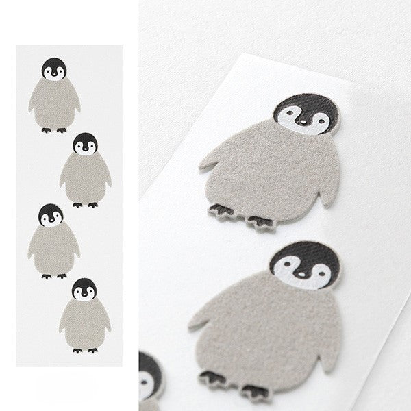 Midori Mini Letter Paper &amp; Envelopes with Stickers 950 Penguin A — in use